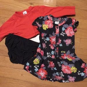 Grey floral print dress